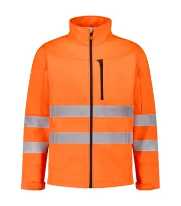 Softshell tricapa de alta visibilidad monocolor GRAVITY HV
