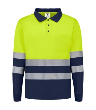 Polo de manga larga de alta visibilidad combinado OCEAN HV POLO LS